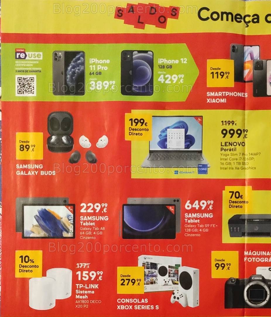 Antevisão Folheto WORTEN Saldos Promoções Fim de Semana - 12 a 15 janeiro