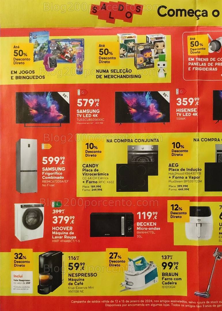 Antevisão Folheto WORTEN Saldos Promoções Fim de Semana - 12 a 15 janeiro