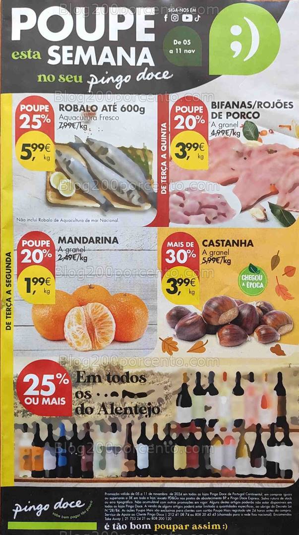 Antevisão Folheto PINGO DOCE Promoções de 5 a 11 novembro