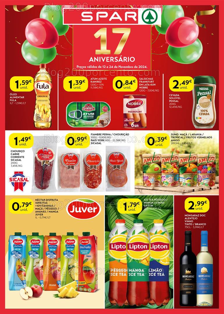 Antevisão Folheto SPAR Promoções de 12 a 24 novembro