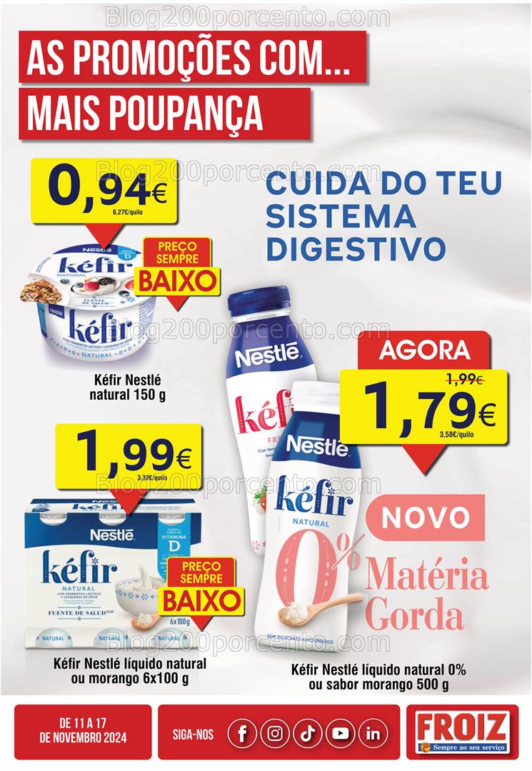 Antevisão Folheto FROIZ Promoções de 11 a 17 novembro