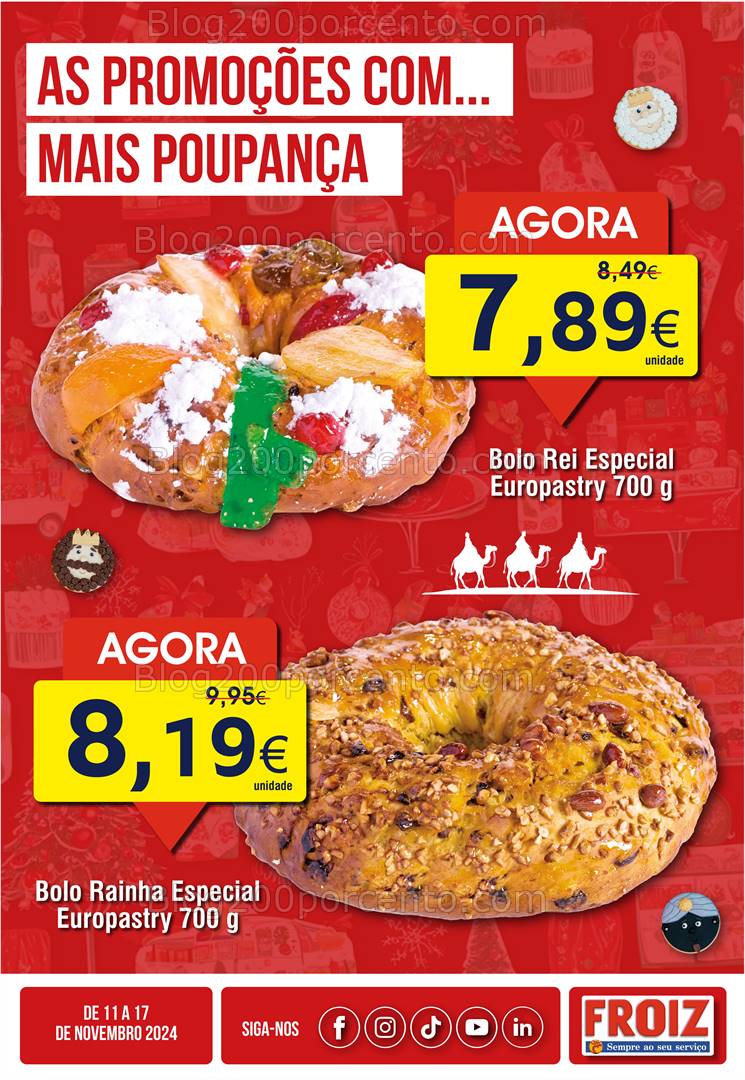 Antevisão Folheto FROIZ Promoções de 11 a 17 novembro