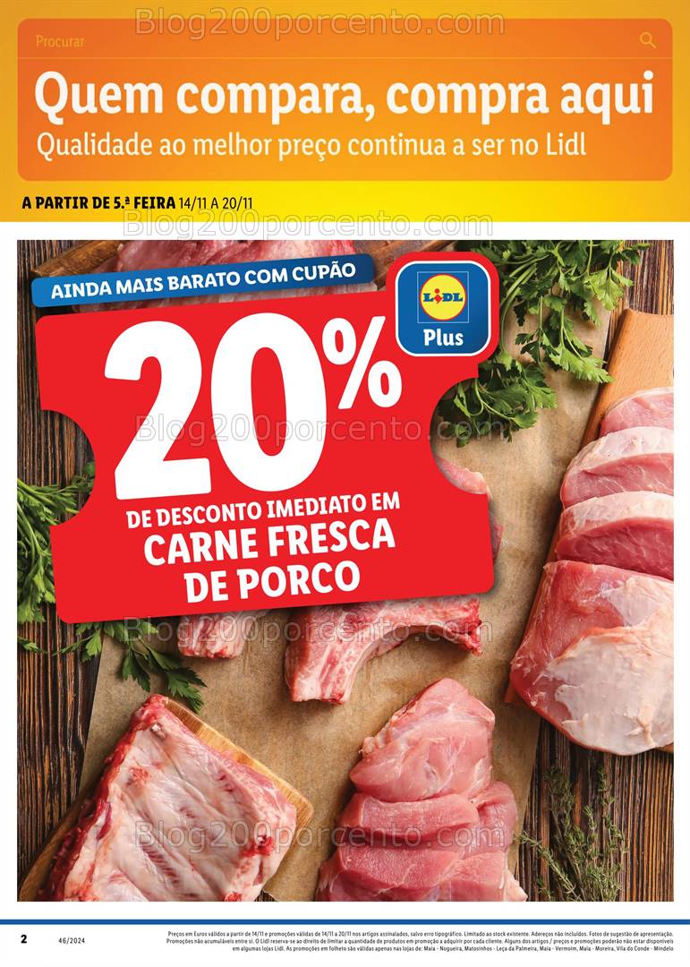 Antevisão Folheto LIDL Extra Maia Promoções de 14 a 20 novembro