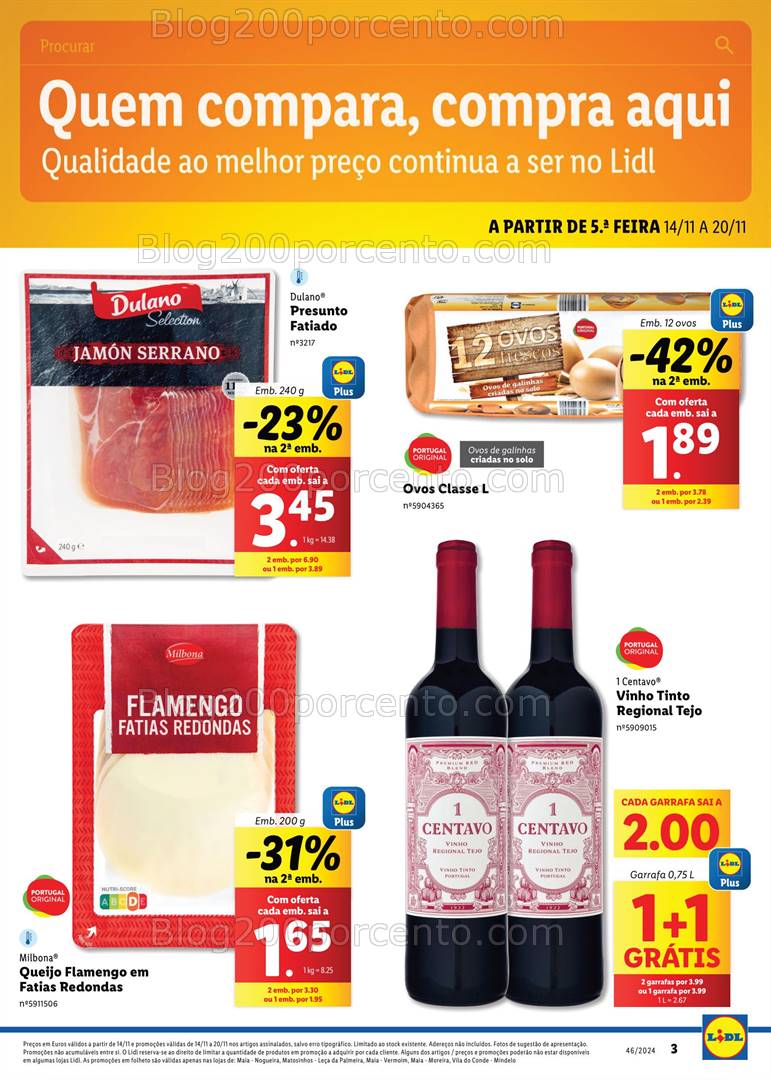 Antevisão Folheto LIDL Extra Maia Promoções de 14 a 20 novembro