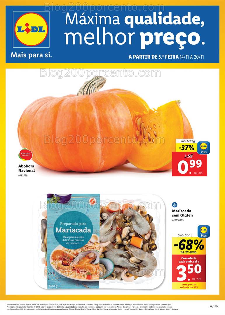 Antevisão Folheto LIDL Extra Sintra Promoções de 14 a 20 novembro