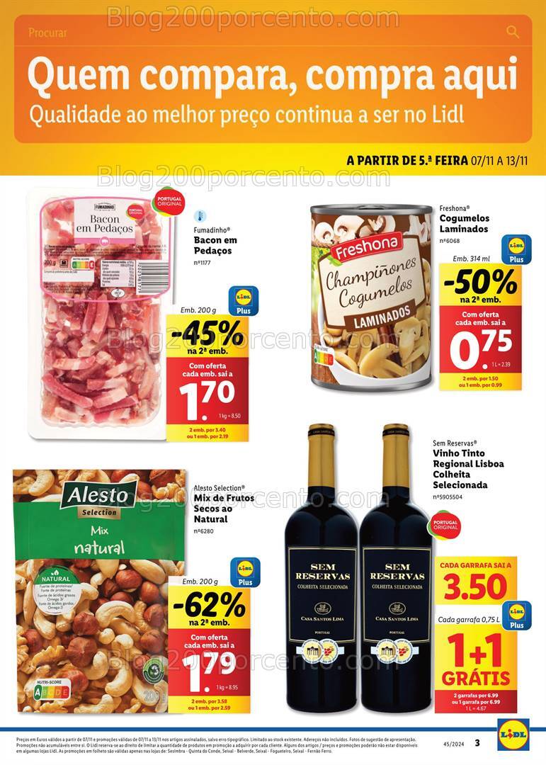 Antevisão Folheto LIDL Extra Seixal Promoções de 7 a 13 novembro