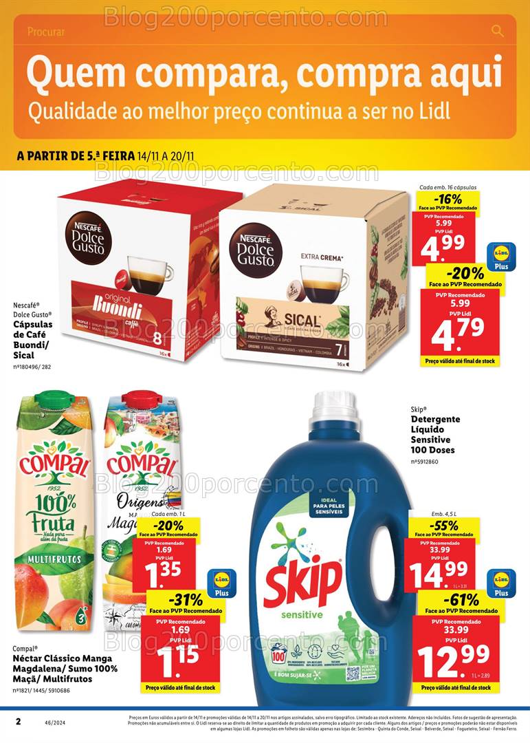 Antevisão Folheto LIDL Extra Seixal Promoções de 14 a 20 novembro