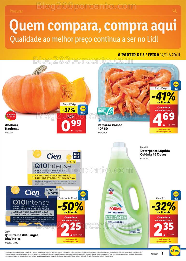 Antevisão Folheto LIDL Extra Seixal Promoções de 14 a 20 novembro