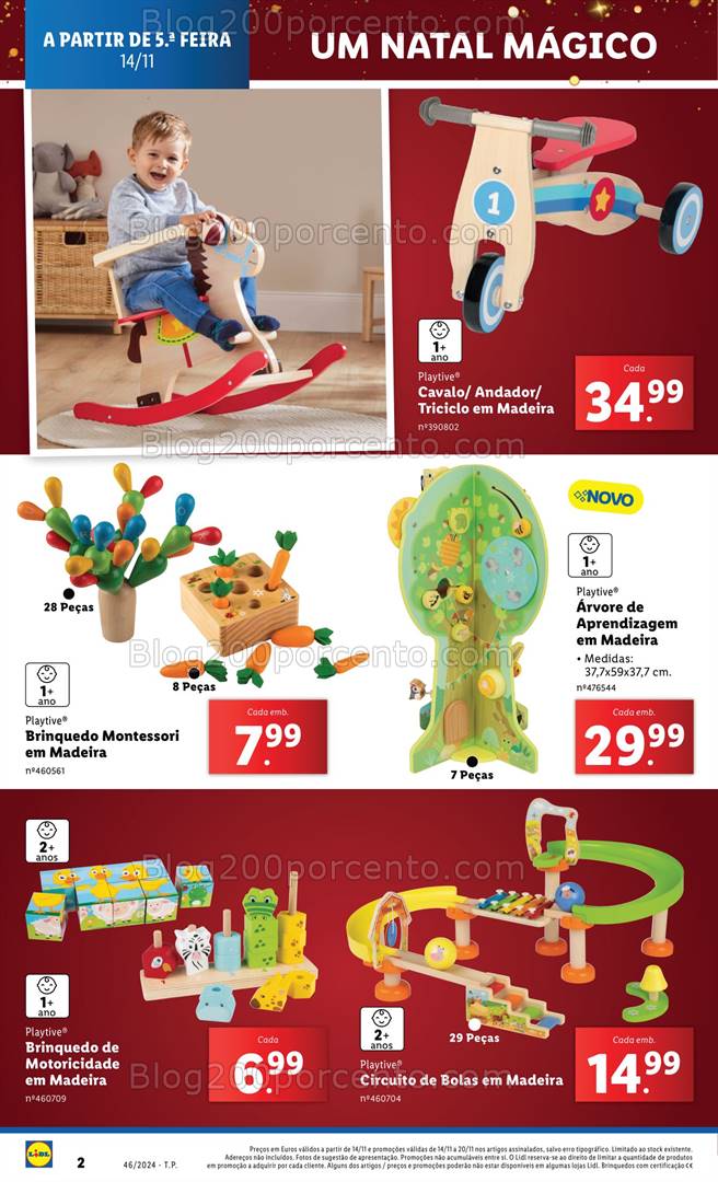 Antevisão Folheto LIDL Natal Mágico Promoções de 14 a 20 novembro