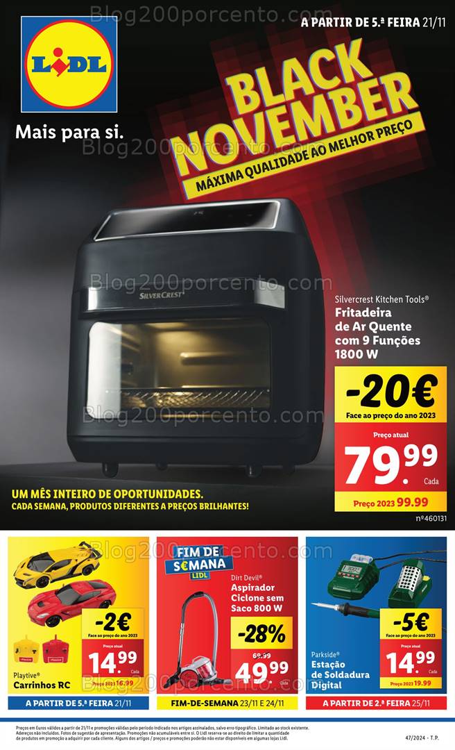 Antevisão Folheto LIDL Bazar Promoções de 21 a 27 novembro