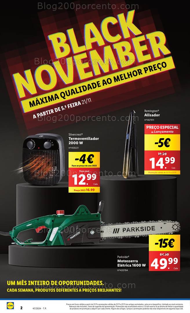 Antevisão Folheto LIDL Bazar Promoções de 21 a 27 novembro