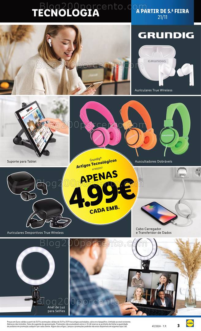 Antevisão Folheto LIDL Tecnologia Promoções a partir de 21 novembro