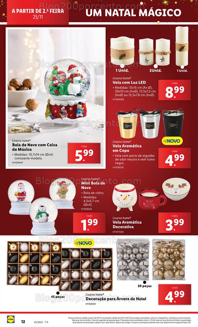 Antevisão Folheto LIDL Decoração Promoções a partir de 25 novembro