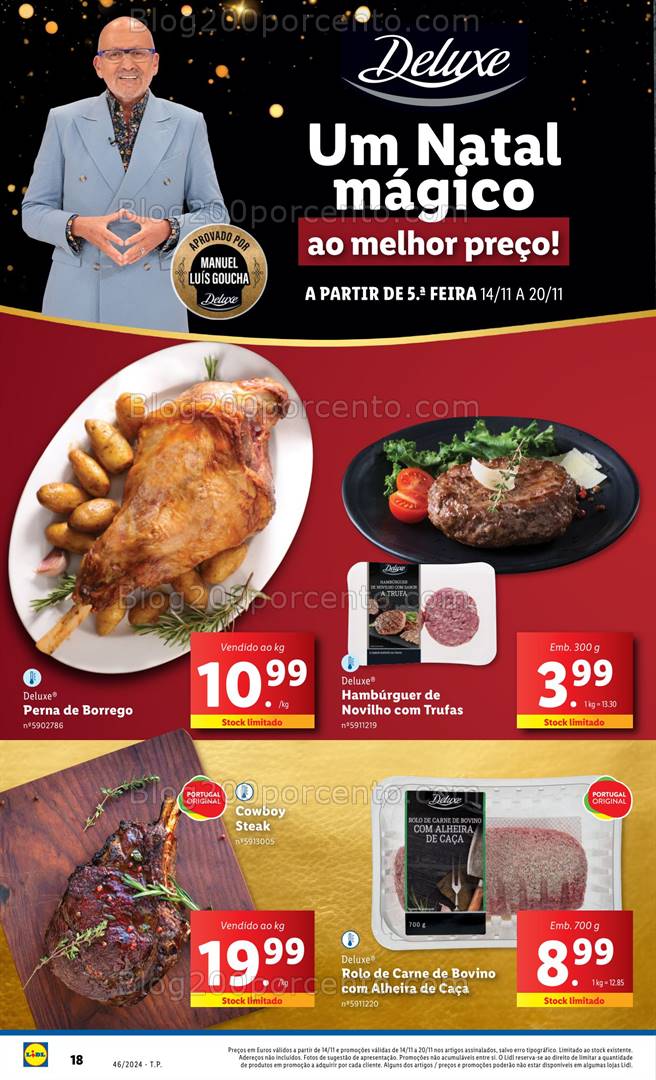 Antevisão Folheto LIDL Natal Promoções de 14 a 20 novembro