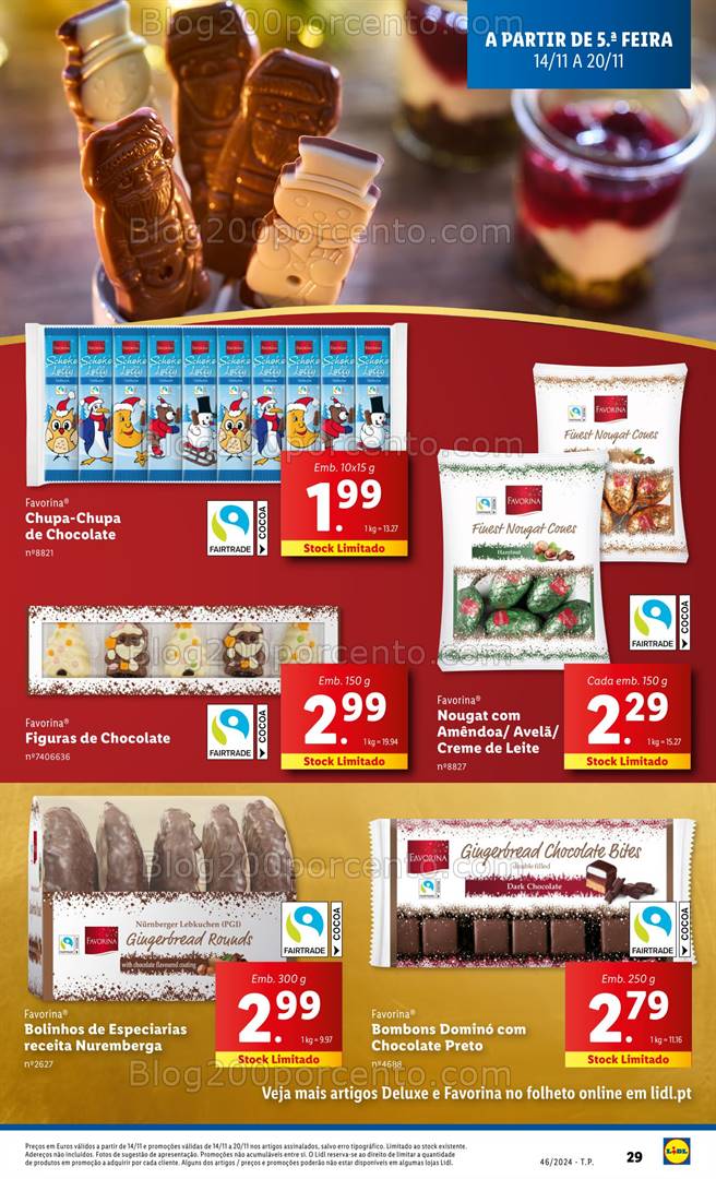 Antevisão Folheto LIDL Natal Promoções de 14 a 20 novembro