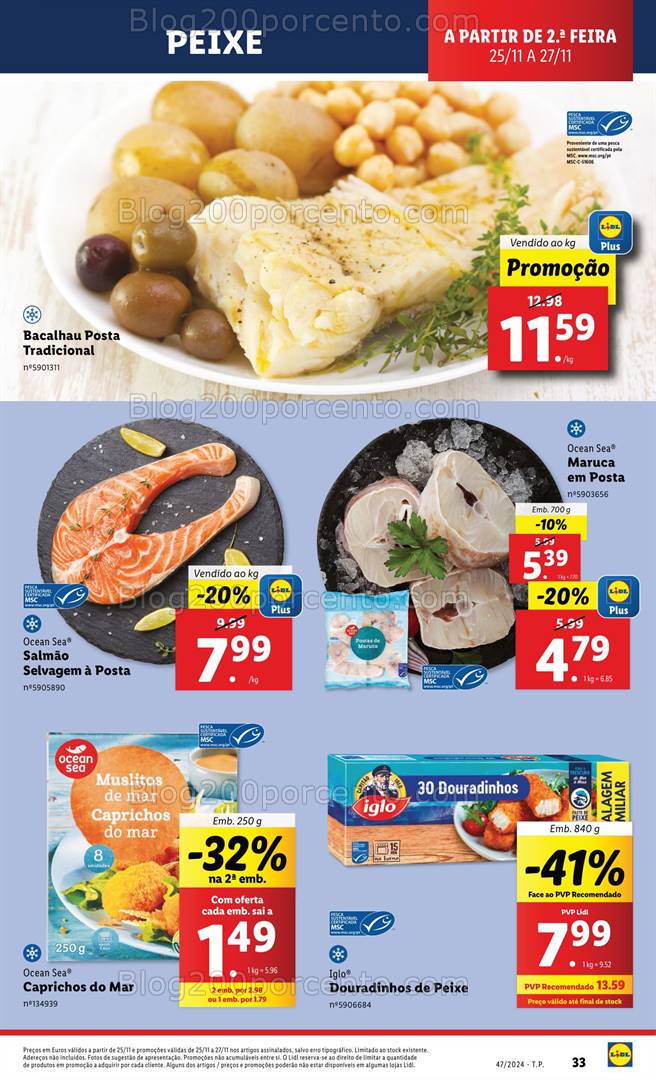 Antevisão Folheto LIDL Supermercado Promoções de 25 a 27 novembro