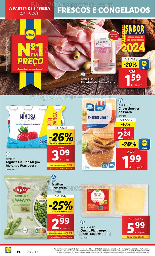 Antevisão Folheto LIDL Supermercado Promoções de 25 a 27 novembro