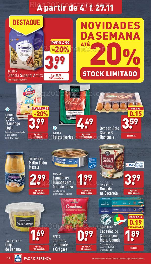 Antevisão Folheto ALDI Promoções 27 novembro a 3 dezembro