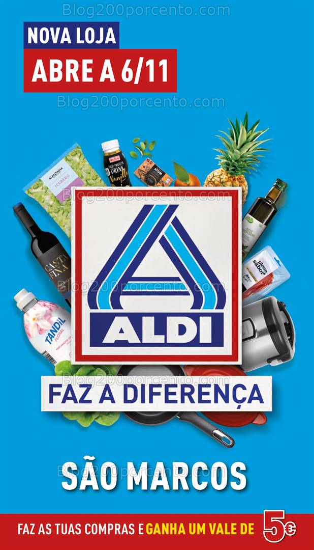 Antevisão Folheto ALDI Saldos de Abertura + Promoções de 6 a 12 novembro