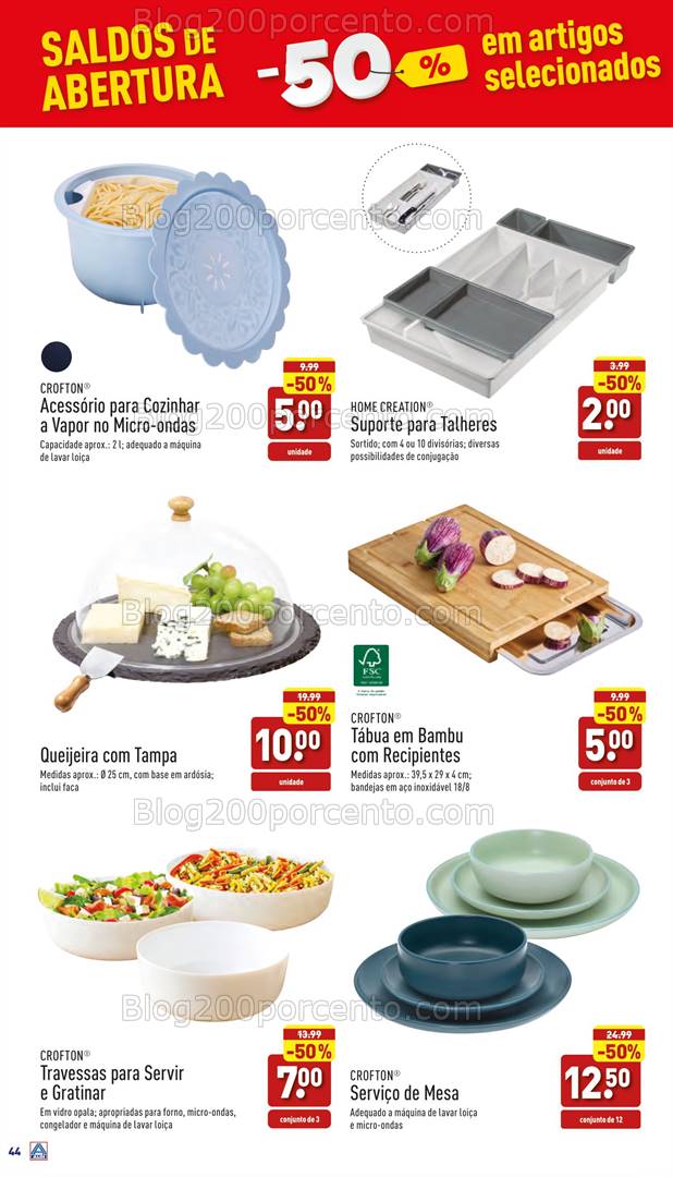 Antevisão Folheto ALDI Saldos de Abertura + Promoções de 6 a 12 novembro