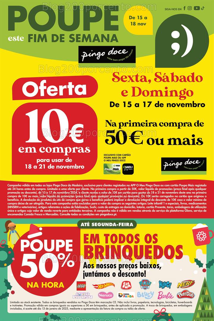 Antevisão Folheto PINGO DOCE Madeira Promoções Fim de Semana - 15 a 18 novembro