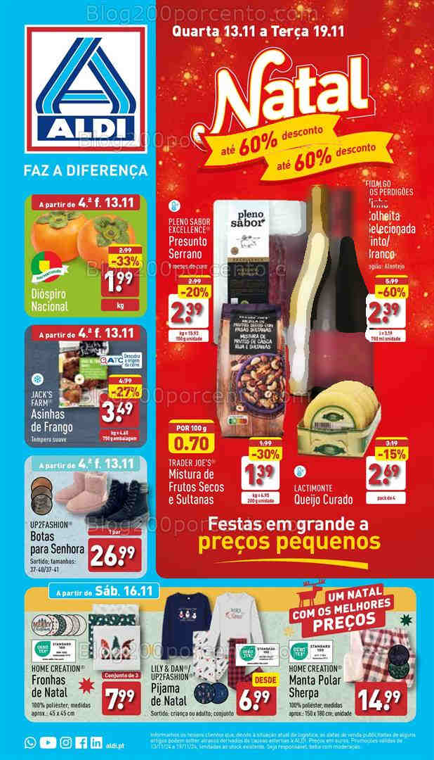 Antevisão Folheto ALDI Promoções 13 a 19 novembro