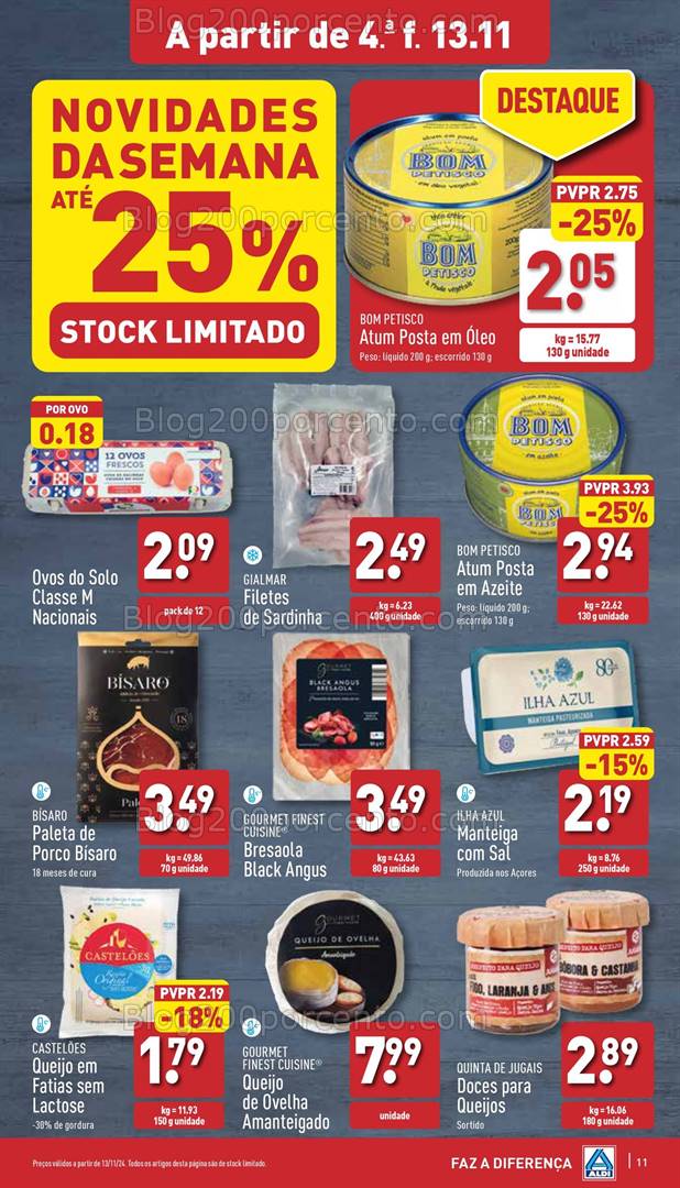 Antevisão Folheto ALDI Promoções 13 a 19 novembro