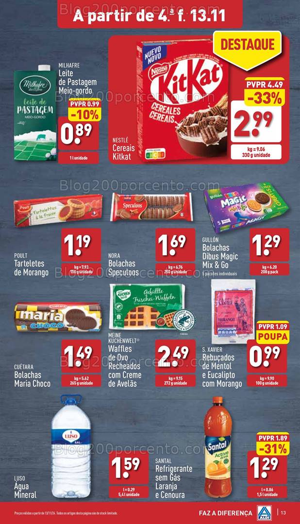 Antevisão Folheto ALDI Promoções 13 a 19 novembro