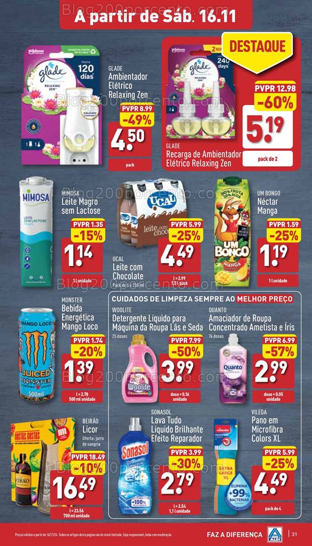 Antevisão Folheto ALDI Promoções 13 a 19 novembro