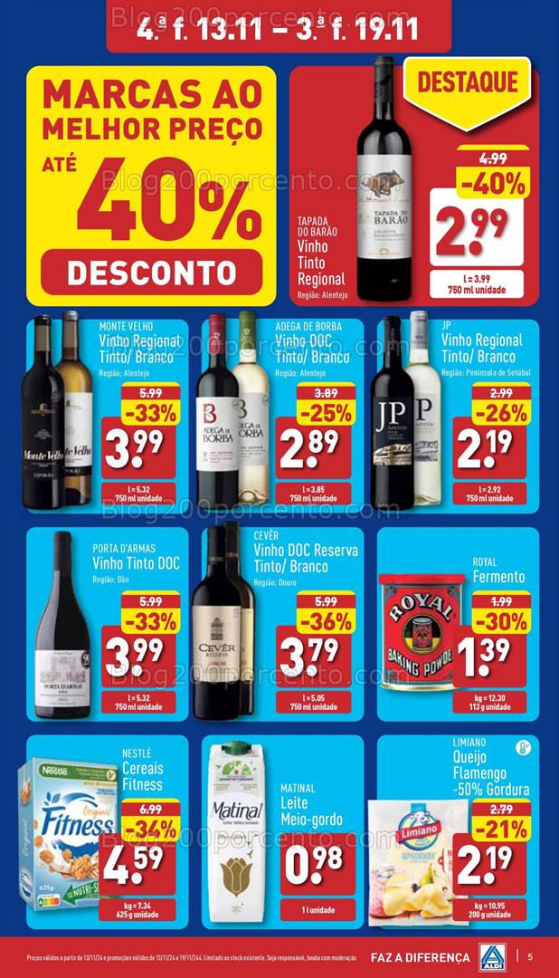 Antevisão Folheto ALDI Promoções 13 a 19 novembro