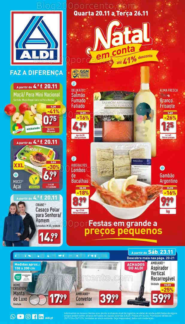 Antevisão Folheto ALDI Natal + Promoções de 20 a 26 novembro