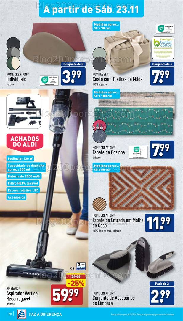 Antevisão Folheto ALDI Natal + Promoções de 20 a 26 novembro