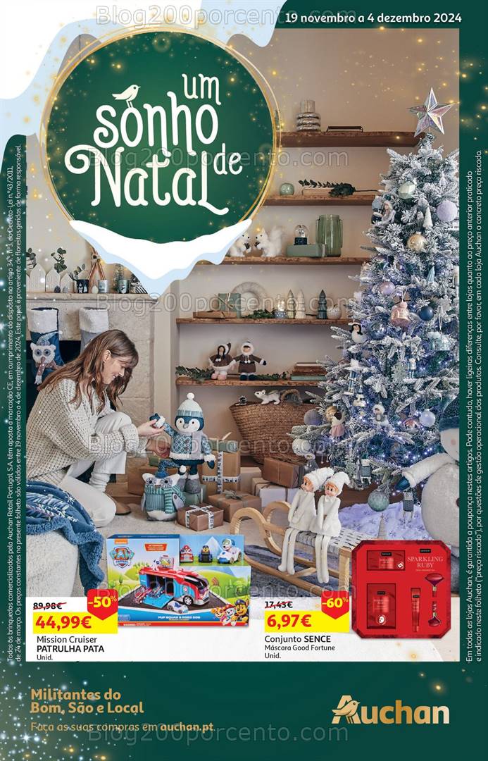 Antevisão Folheto AUCHAN Natal + Promoções de 19 novembro a 4 dezembro