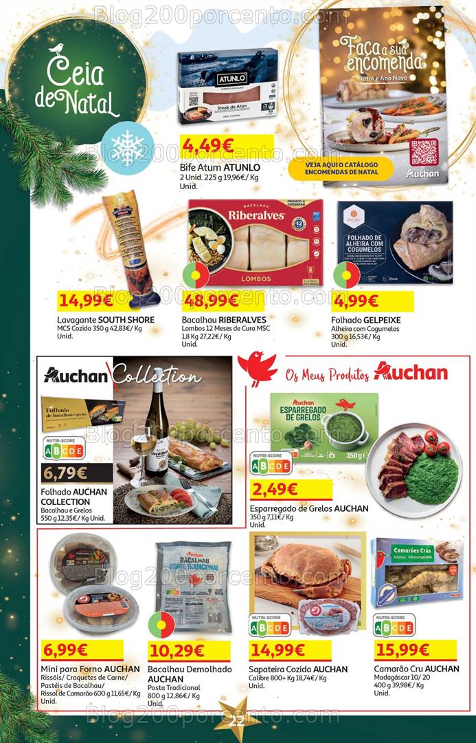 Antevisão Folheto AUCHAN Natal + Promoções de 19 novembro a 4 dezembro