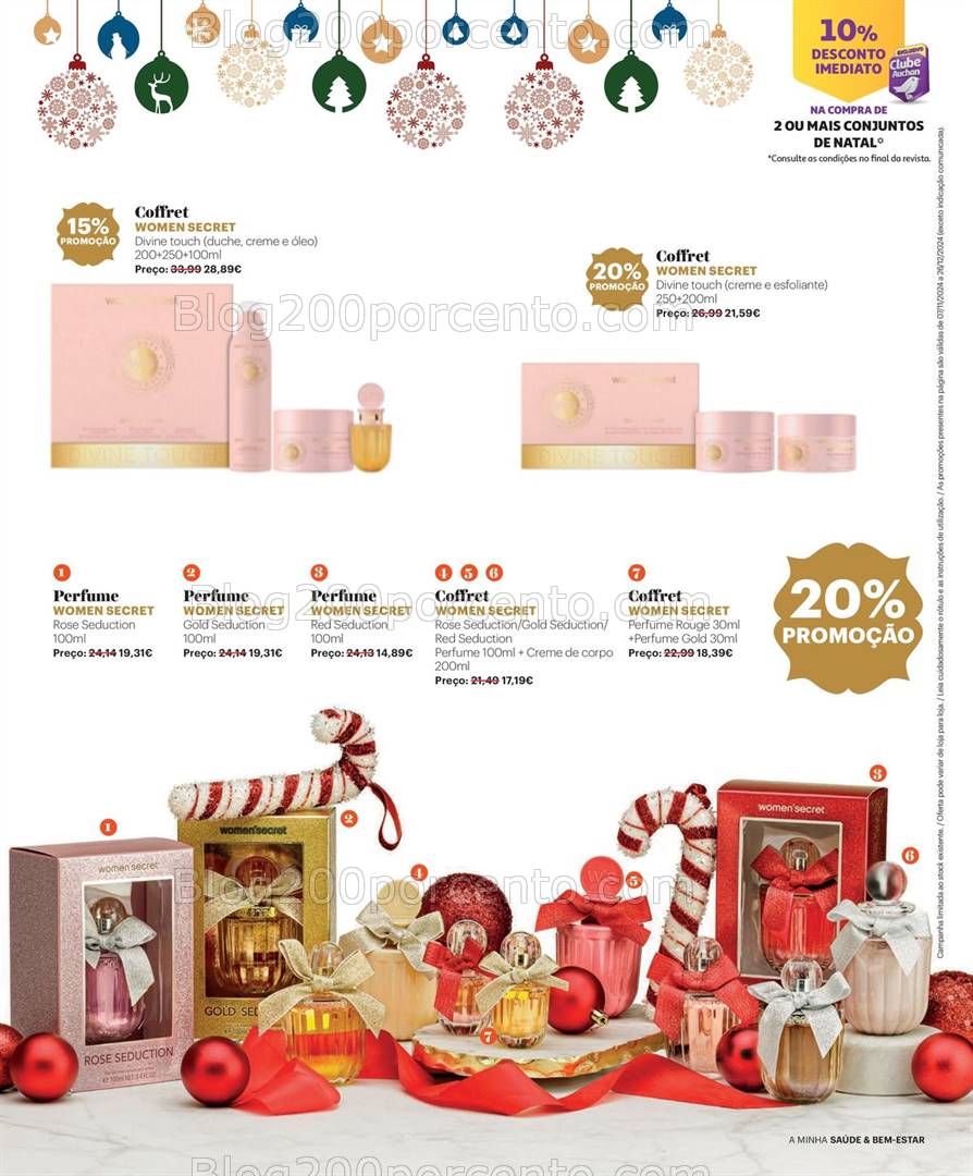 Antevisão Folheto AUCHAN Saúde e Bem Estar Natal Promoções de 7 novembro a 26 dezembro