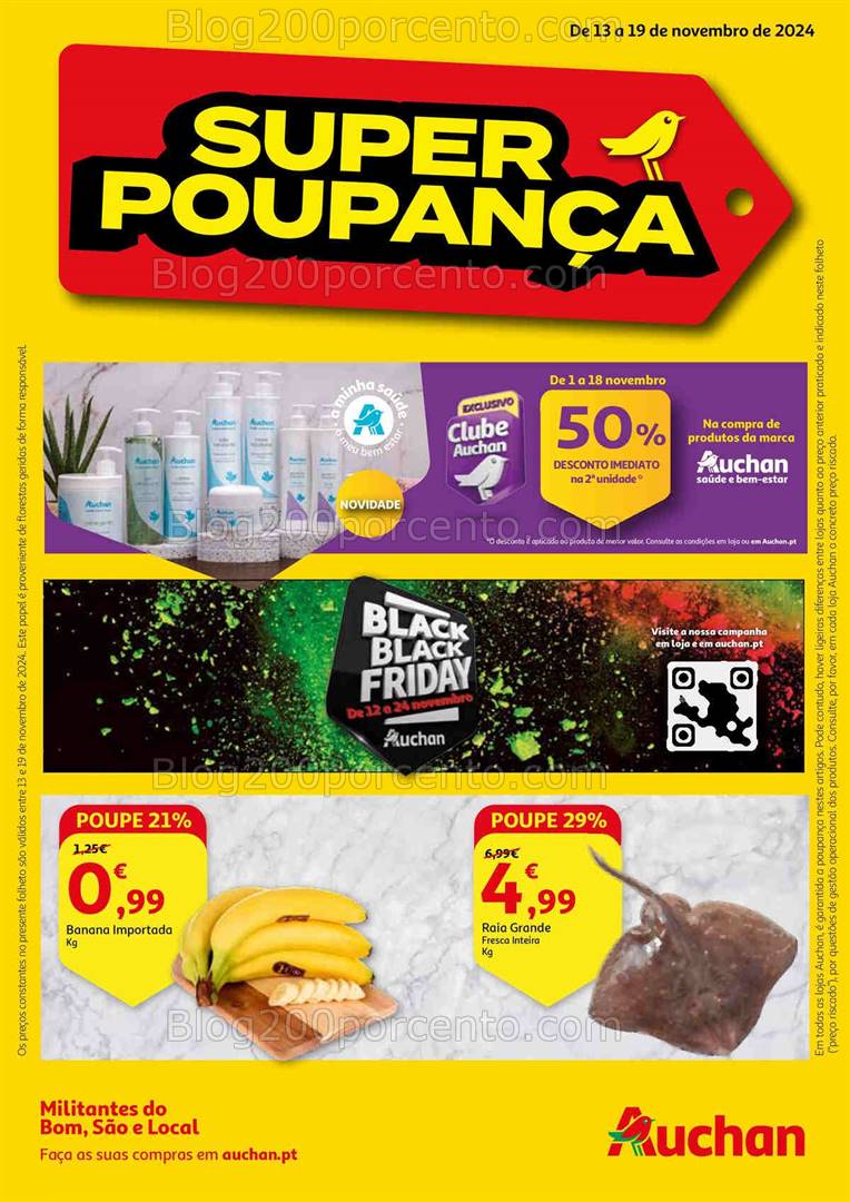 Antevisão Folheto AUCHAN Super Poupança Promoções de 13 a 19 novembro