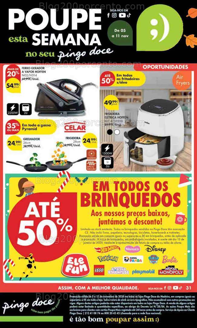 Antevisão Folheto PINGO DOCE Bazar Madeira Promoções de 5 a 11 novembro