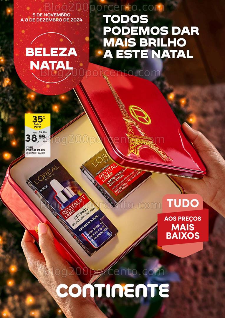 Antevisão Folheto CONTINENTE Beleza Natal Promoções de 5 novembro a 8 dezembro