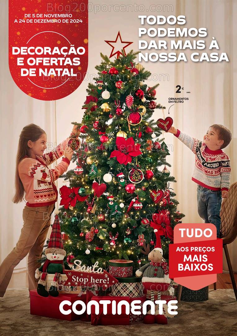 Antevisão Folheto CONTINENTE Decoração e Ofertas de Natal Promoções de 5 novembro a 24 dezembro