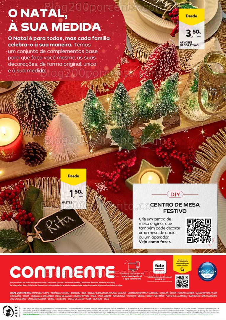 Antevisão Folheto CONTINENTE Decoração e Ofertas de Natal Promoções de 5 novembro a 24 dezembro