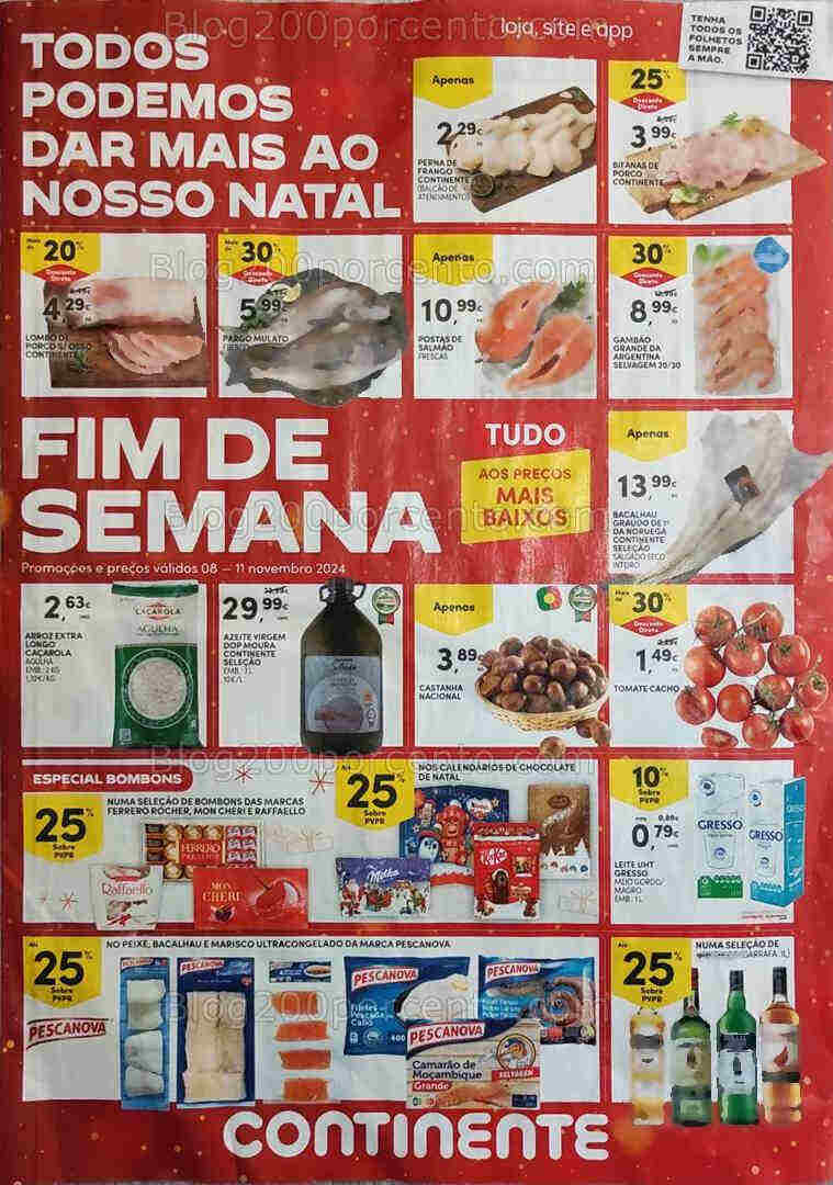 Antevisão Folheto CONTINENTE Promoções Fim de Semana 8 a 11 novembro