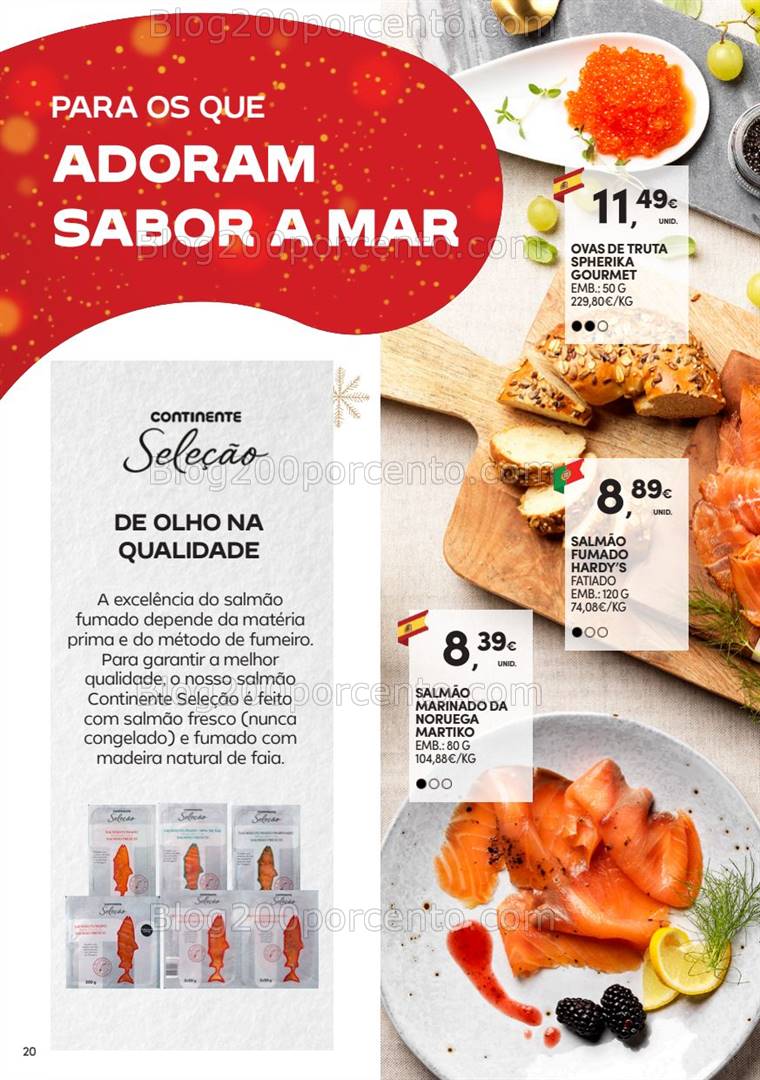 Antevisão Folheto CONTINENTE Charcutaria Natal Promoções de 19 novembro a 31 dezembro