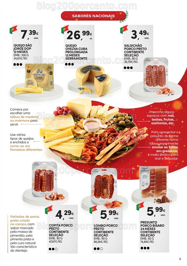 Antevisão Folheto CONTINENTE Charcutaria Natal Promoções de 19 novembro a 31 dezembro