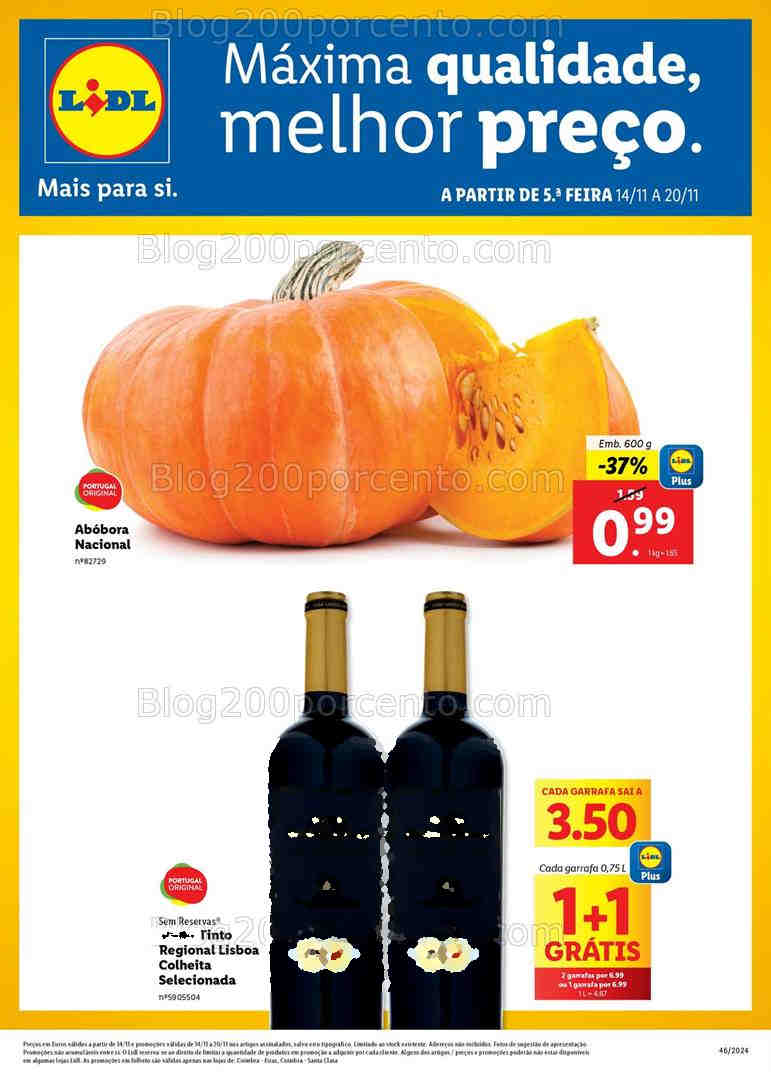 Antevisão Folheto LIDL Extra Coimbra Promoções de 14 a 20 novembro