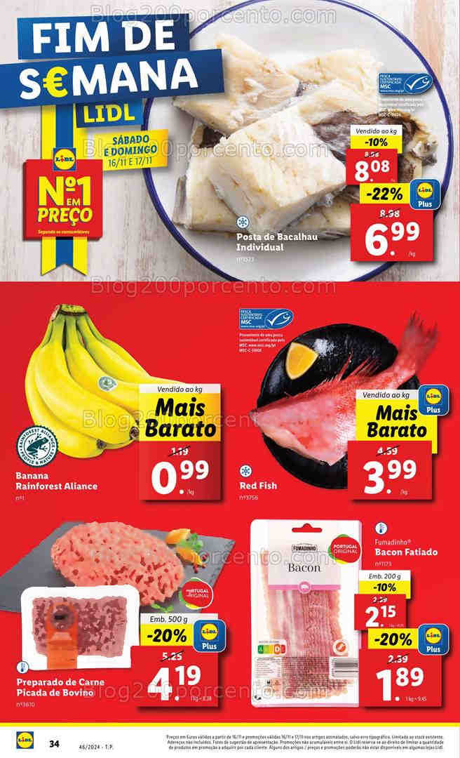 Antevisão Folheto LIDL Promoções Fim de Semana - 16 e 17 novembro