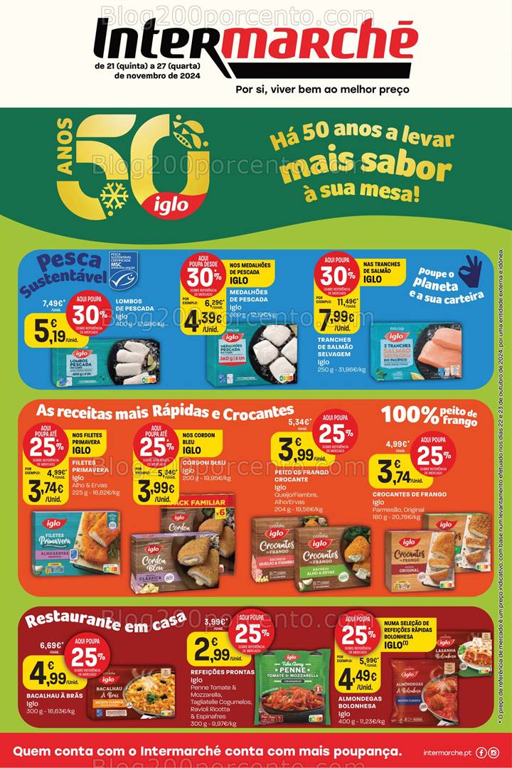 Antevisão Folheto INTERMARCHÉ Extra Alimentar Promoções 21 a 27 novembro