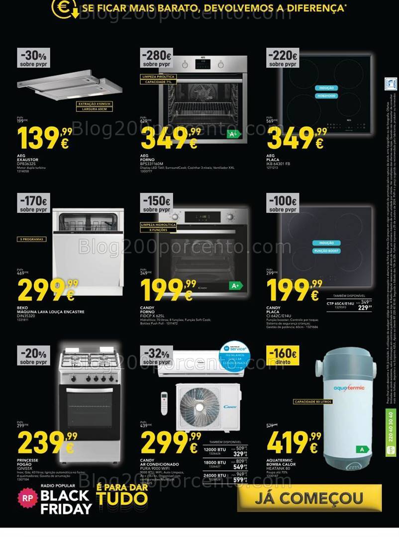 Antevisão Folheto RADIO POPULAR Black Friday Promoções de 5 a 11 novembro