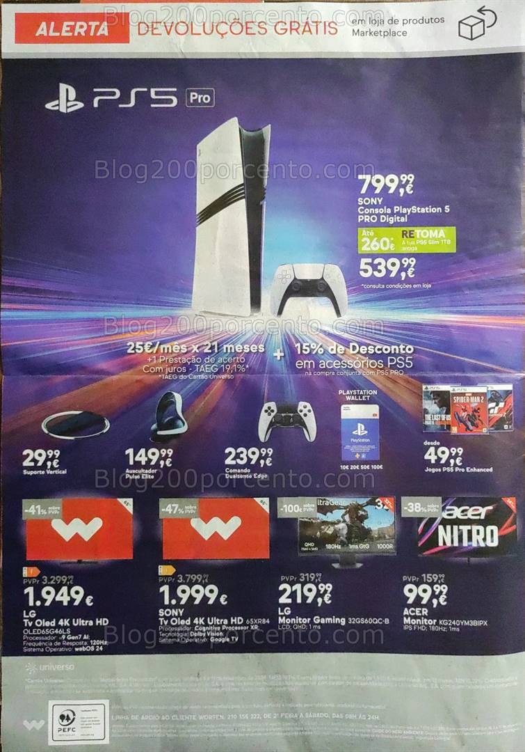 Antevisão Folheto WORTEN Promoções de 5 a 11 novembro