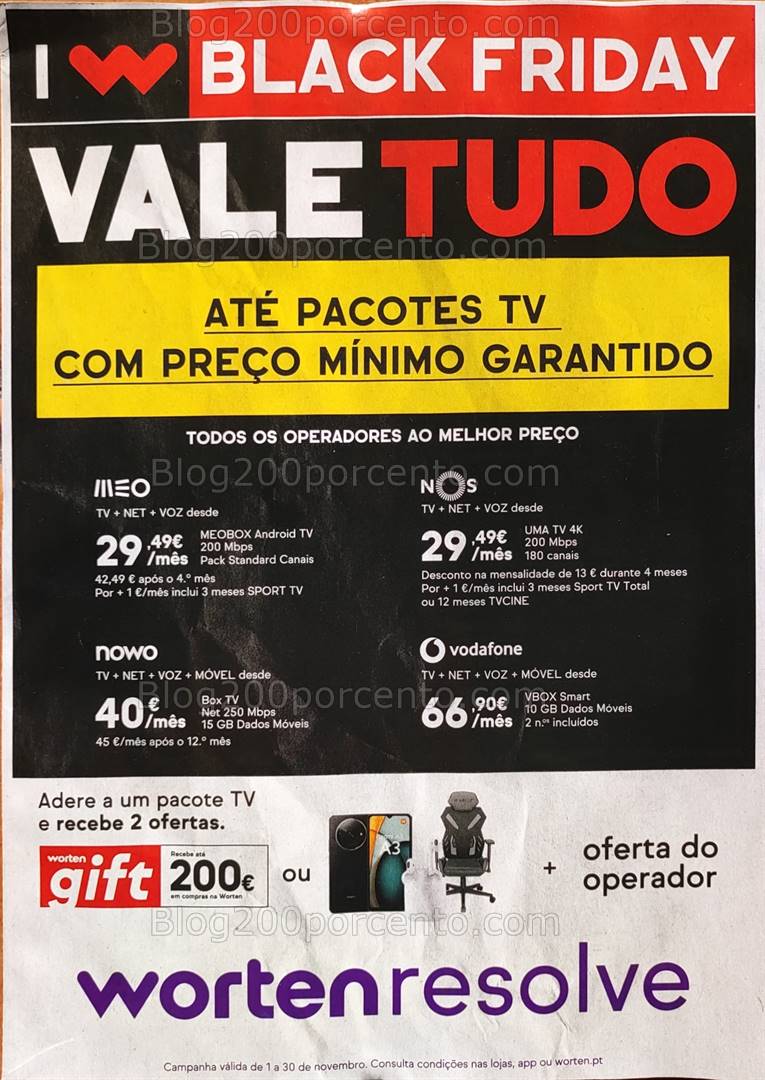 Antevisão Folheto WORTEN Mobile Promoções até 30 novembro