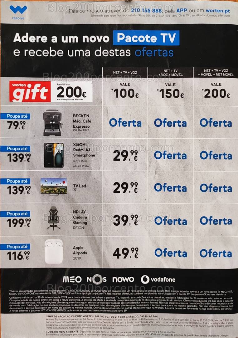 Antevisão Folheto WORTEN Mobile Promoções até 30 novembro